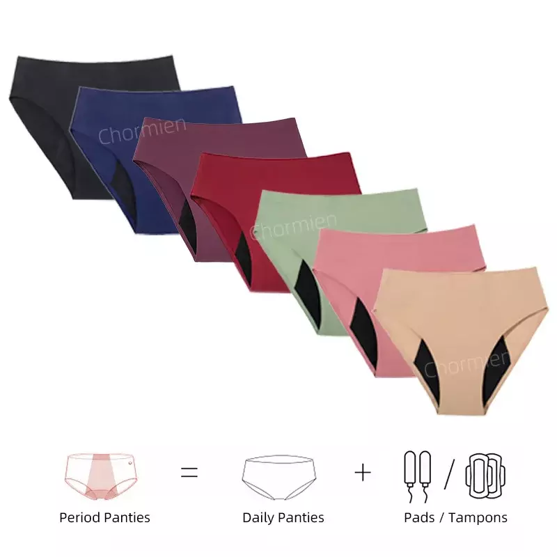 Women's Panties Large Size Women's Physiological Panties Front and Back Leak-proof Four-layer Physiological Panties for Girls