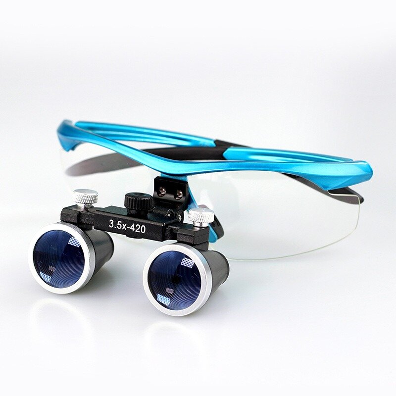 Lente d'ingrandimento tipo occhiali dentali 2.5 x3.5x lente d'ingrandimento per chirurgia a specchio ottico Ultra-trasparente lente d'ingrandimento per chirurgia dentale