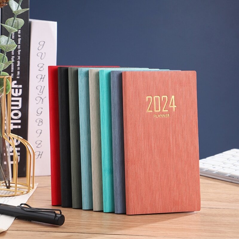 2024 Schema Blocnotes Journaling Notebooks Dagelijks/Wekelijks/Maandelijks Planner Schema Notebook School Kantoorbenodigdheden