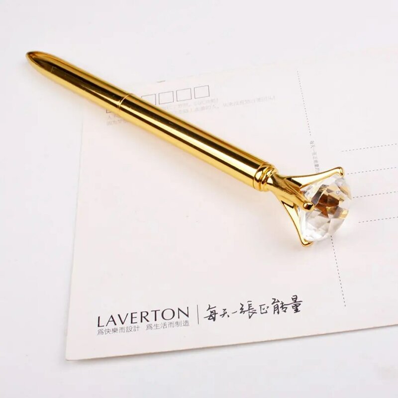 Mały i przenośny kulkowe długopisy luksusowy przenośny kryształ górski kryształowy długopis stylowe artykuły papiernicze przybory szkolne do domowego biura