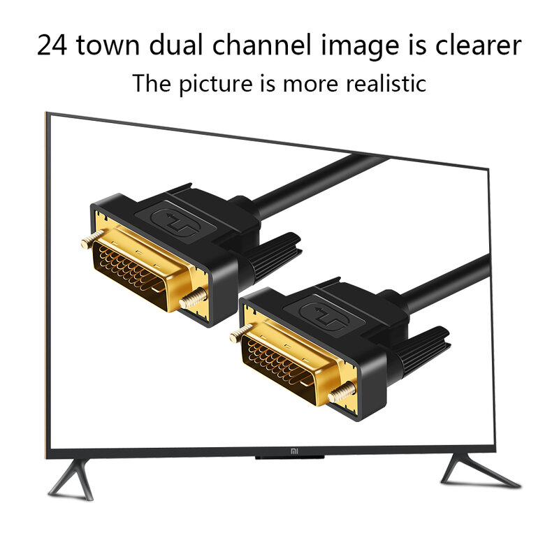 FSU kabel DVI, kecepatan tinggi 1M,1.8M,2M,3M steker berlapis emas Male-DVI ke DVI kable 1080p untuk LCD DVD HDTV XBOX