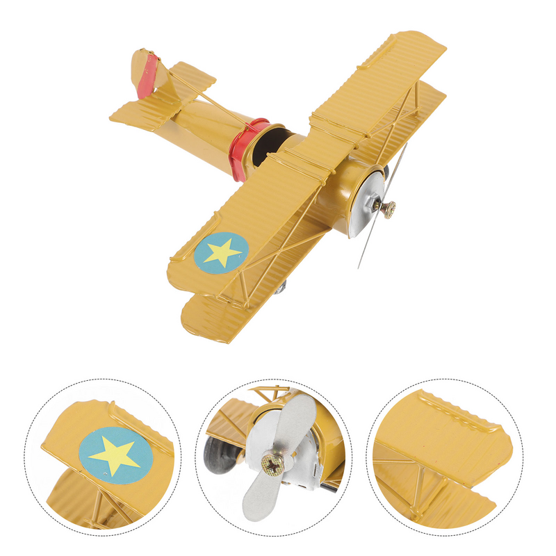 1Pc Retro Modelvliegtuigen Voortreffelijk Vliegtuig Decor Ijzeren Miniatuurvlakken Versiering