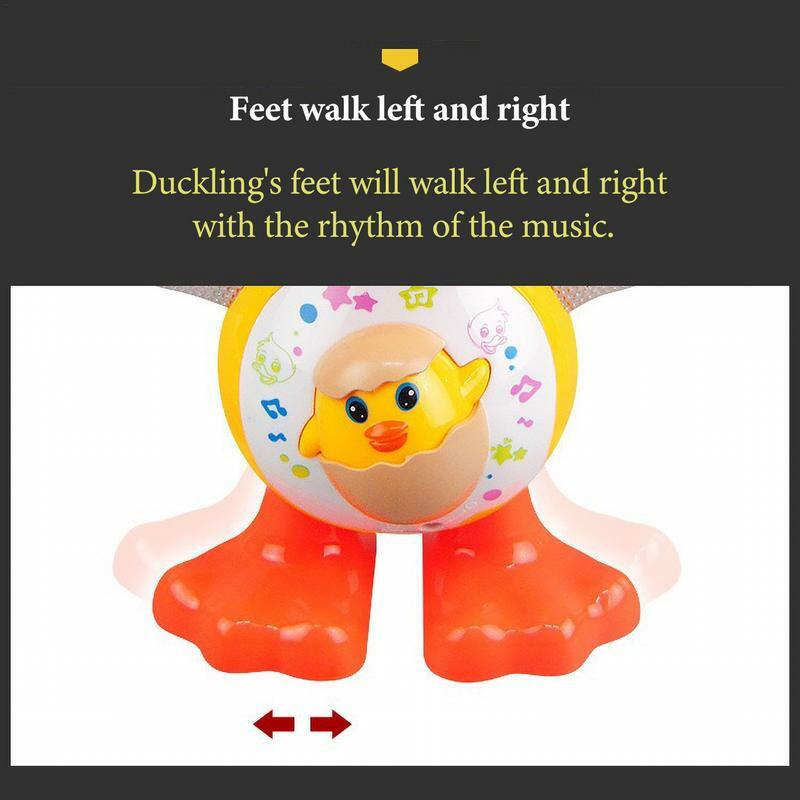 Bebek mainan untuk anak-anak berjalan & menari mainan musik bebek dengan lampu LED & musik pembelajaran interaktif pengembangan musik mainan