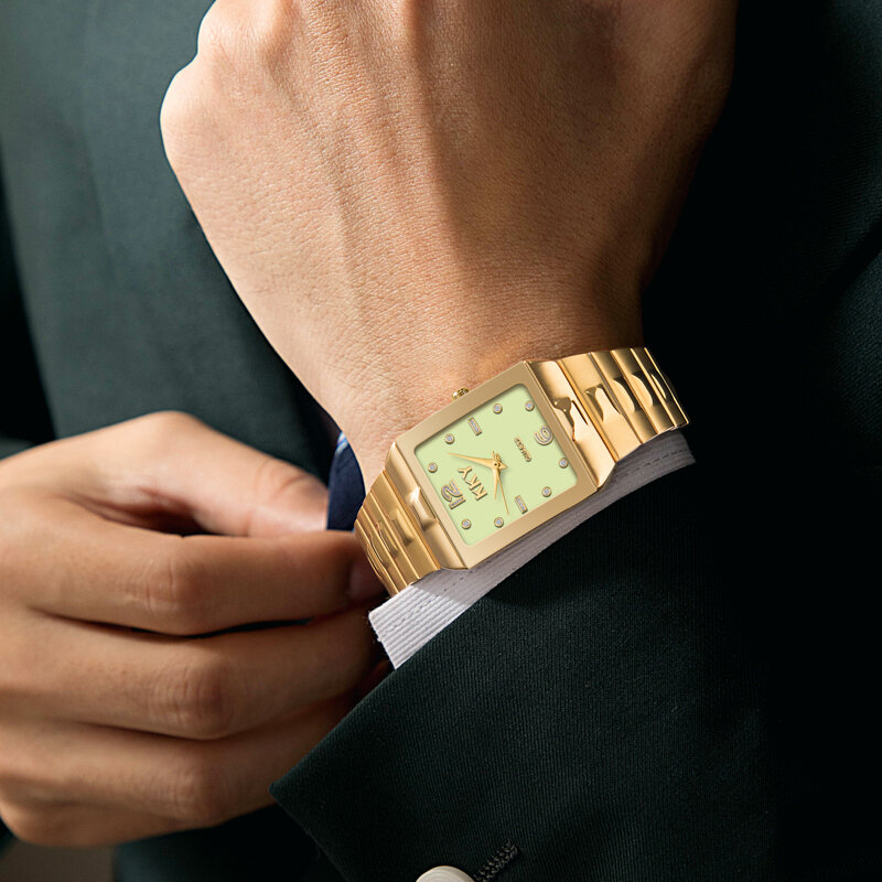 Kky neue Herren und Damen Luxus Gold Uhr Mode Sport wasserdichte Uhr Paar Freizeit Quarzuhr