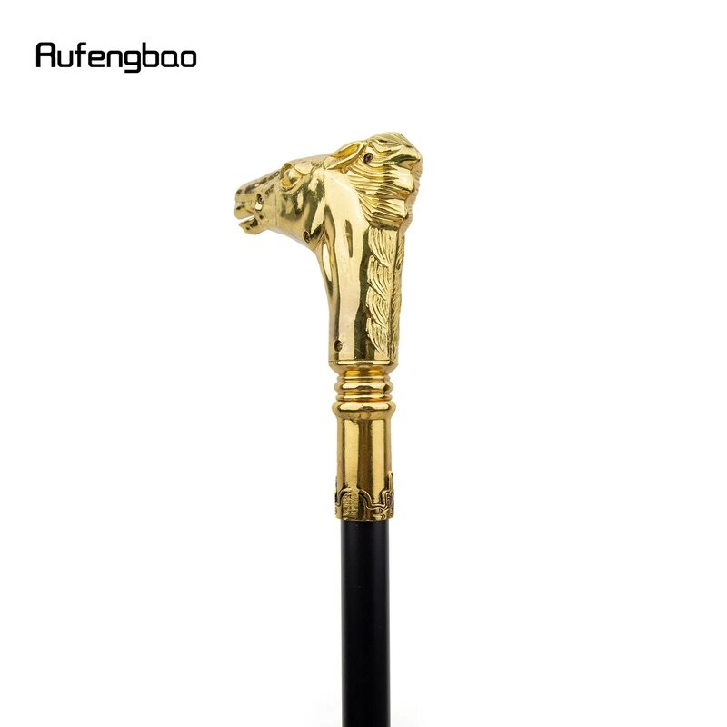 Золотая Ручка для лошади, Роскошный узор, трость для ходьбы, Модная элегантная трость, декоративная трость, трость 90 см