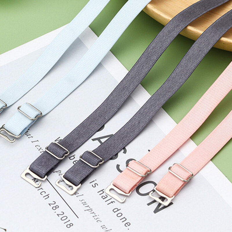 Trendy Shoulder Straps Summer Bra Straps Elastic Non-slip Straps Bra Accessories Solid Underwear Accessory For Women