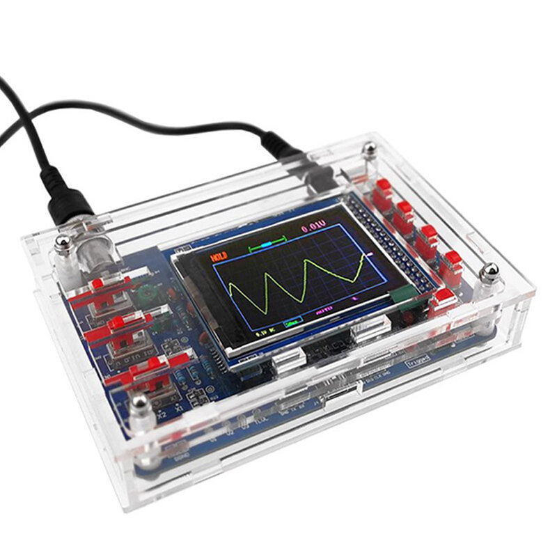 DSO138 Kit osiloskop Digital, papan sirkuit elektronik pengontrol mikro DIY cocok untuk Kit pelatihan mengajar elektronik