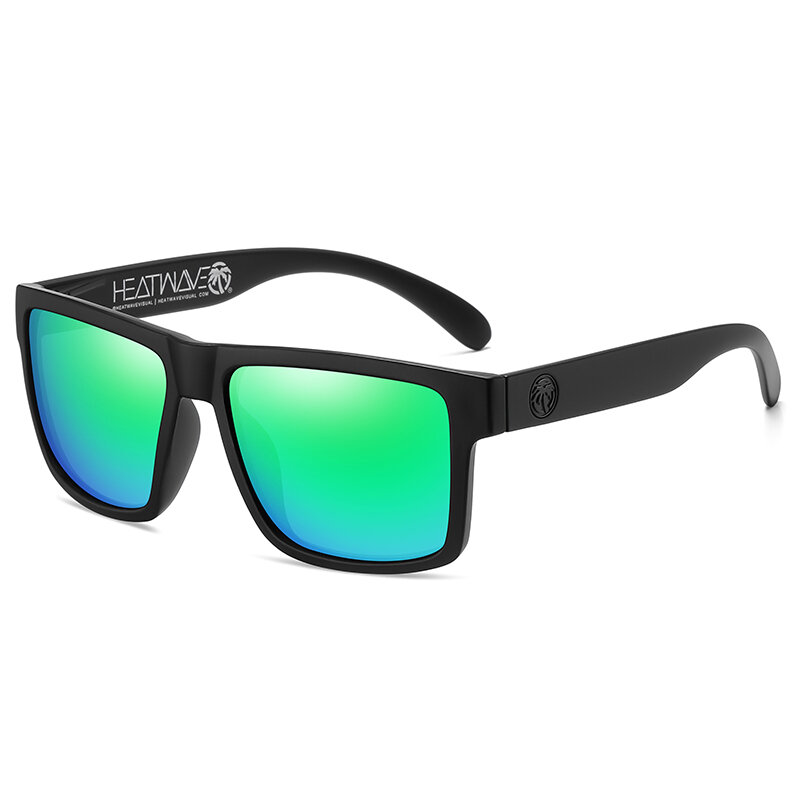 Gafas de sol polarizadas para hombre, lentes de sol cuadradas con ondas de calor, revestimiento de estilo de vida, UV400, colores a juego con caja, 2023