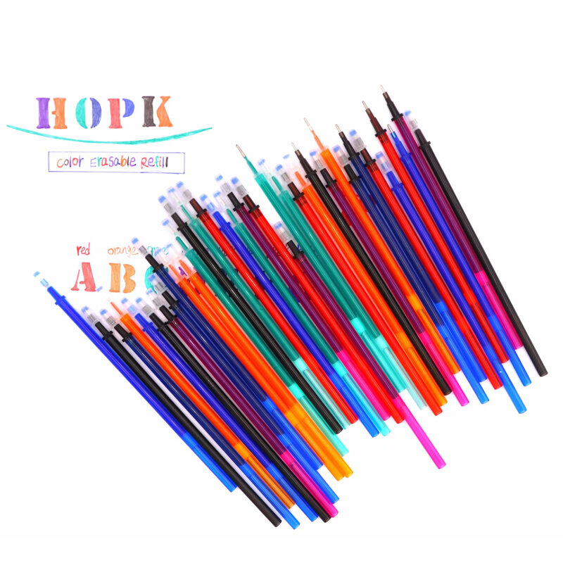 10/20Pcs/lot Color Erasable Refill Pen Set 0.5mm Green Erasable Washable Pen Rod for handle School Office Supplies Stationery