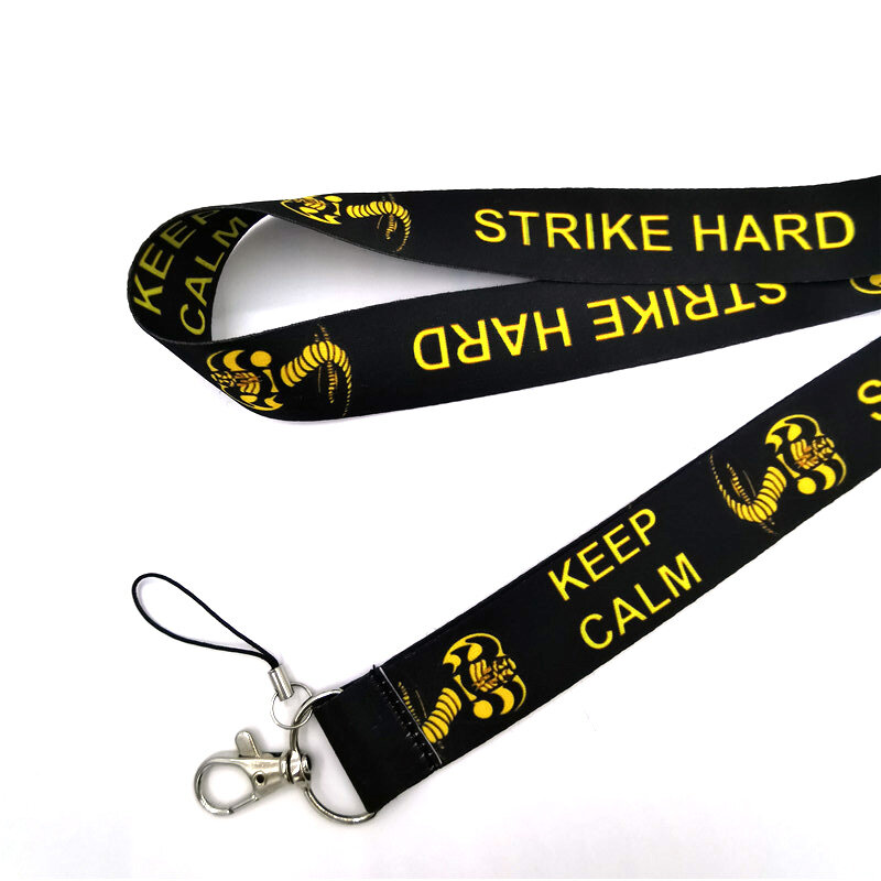 Cobra kai – porte-clé pour hommes, femmes et enfants, lanière de cou pour téléphone portable, porte-Badge ID, porte-clé en corde, cosplay