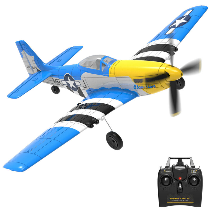Самолеты P51D Mustang 4Ch для начинающих RC RTF со стабилизатором Xpilot, игрушки для детей