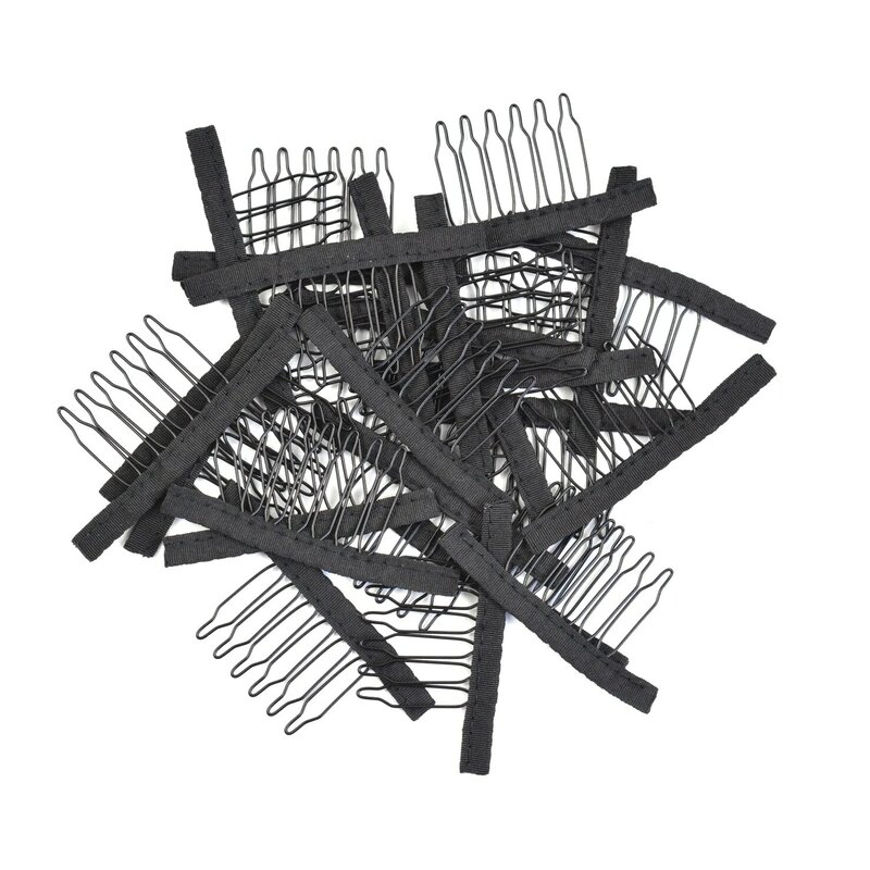 12 Pcs/24pcs Wig Combs for Making Wig Caps Wig Clips Steel Teeth  Wig Accessories Tools Hair Extensions Clips