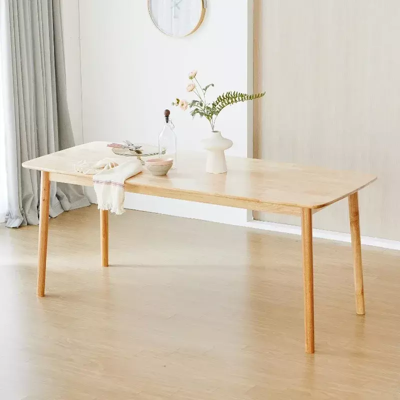 Durieux Aslan 70.9 "tavolo da pranzo rettangolare in legno di quercia malese/grande scrivania da cucina in legno massello (quercia naturale)