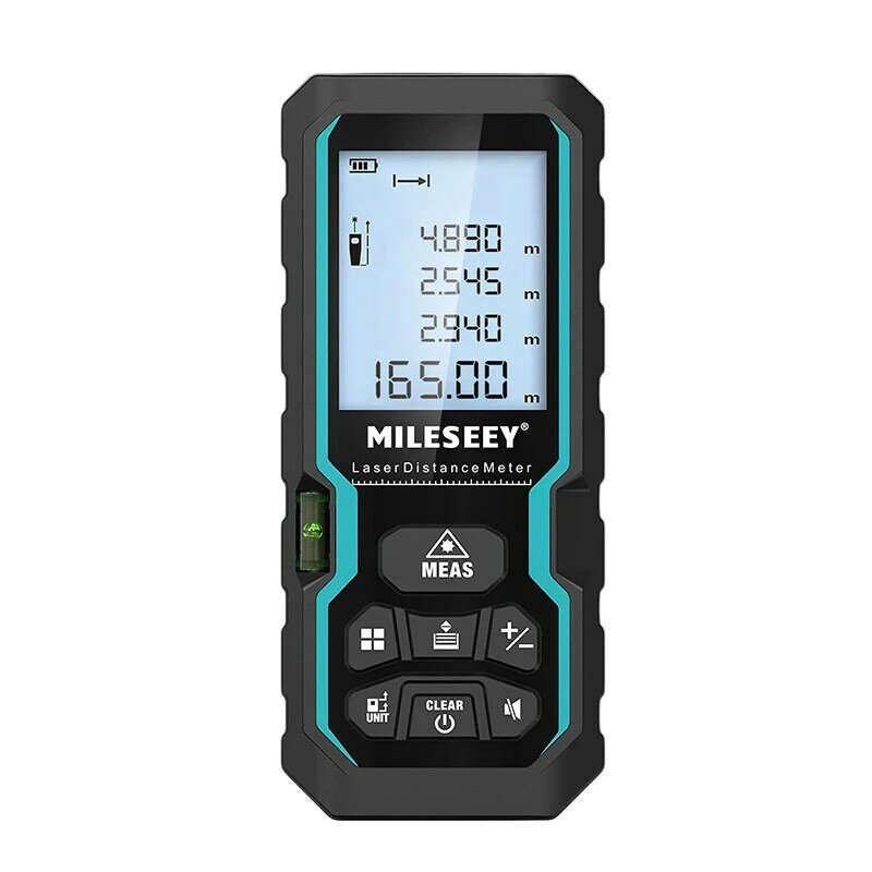 Mileseey S6レーザー距離計40m/120m、レベルバブル付き距離計、バックライト付きLCDディスプレイ、家庭用ツール