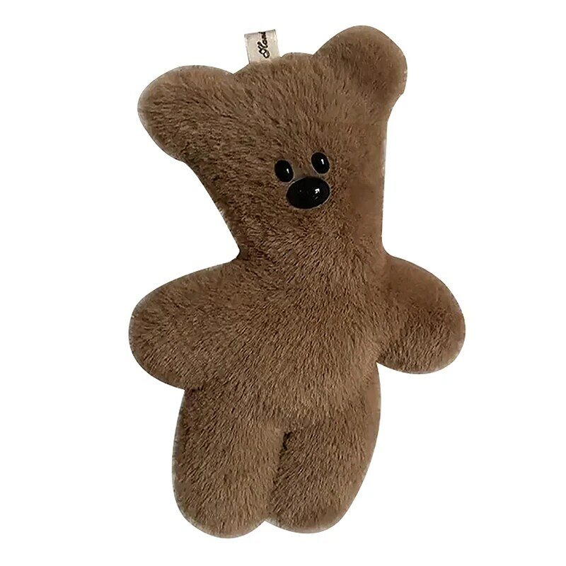 Teddy Bear Squeak Chaveiro Pingente, brinquedo bonito Boneca De Pelúcia, Kawaii Soft Stuffed Bag Encantos, Decoração Dos Desenhos Animados para Crianças Presente, 1Pc