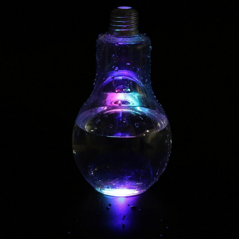 Erstaunlich Design Led Glowing Birne Wasser Flasche Kurze Nette Milch Saft Glühbirnen Tasse dicht