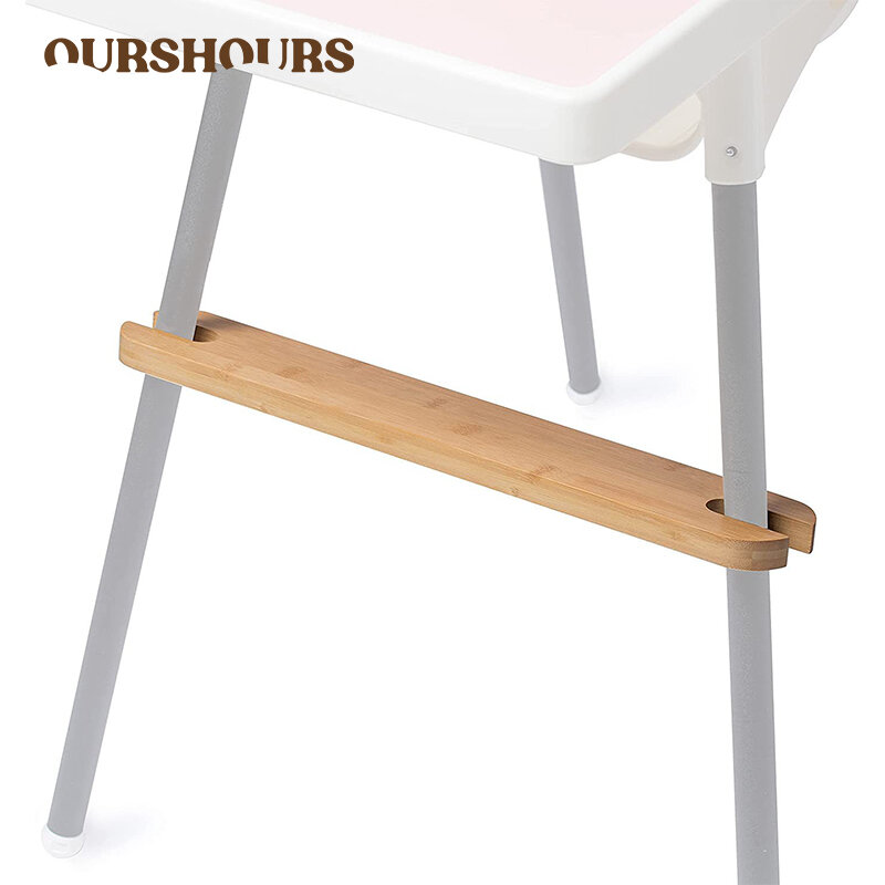 Детский высокий стул с подставкой для ног из натурального бамбука, деревянное сиденье для младенцев, нескользящий Стабильный высокий стул, аксессуары для детей, младенцев