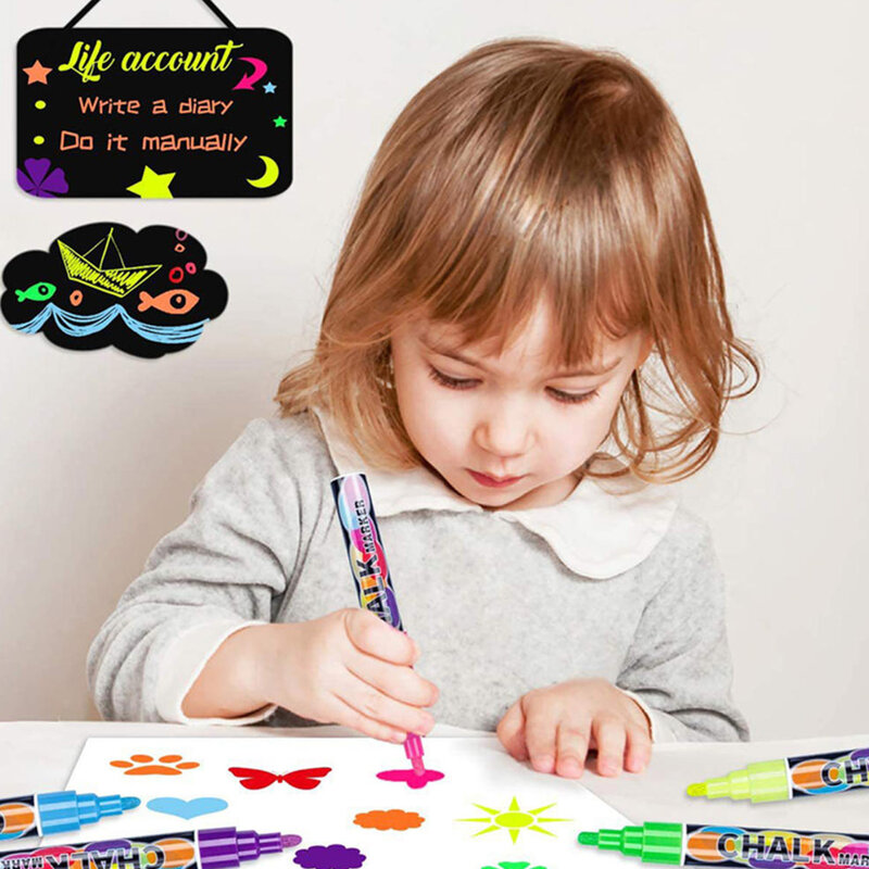 Liquid Chalk Marker Chalk Board Paint With Reversible Tips Safe Environmental Chalk Board Paint Fast Drying PC And Ink Chalk