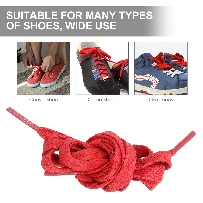 1 Pair Casual Shoe Tie Shoe Laces For Sneakers For Sneakers Waxed Cotton Shoelace Sneakers Shoelace