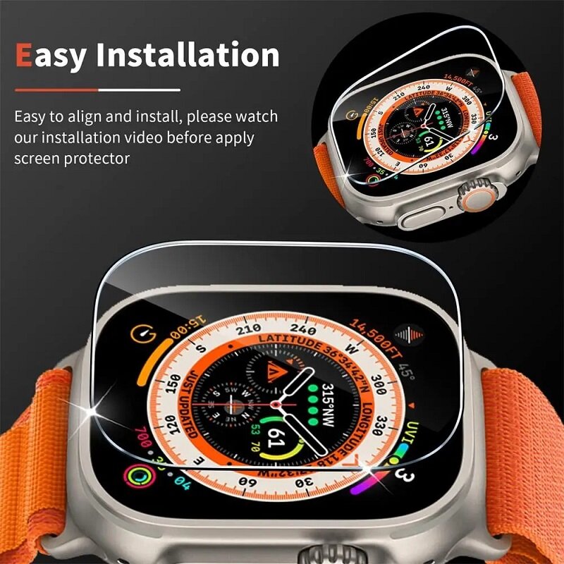 Защитная Гидрогелевая пленка для Apple Watch Ultra 2 49 мм (не стекло), Защитная пленка для Apple Watch 9 8 7 SE 6 5 4 3 45 мм 41 мм 40 мм 44 мм (не стекло)