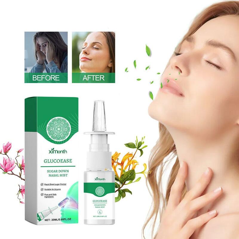 1PCS 20ml Relief Nasal Spray Hypoglycemic Diabetes Discomfort Treatment Cleaning Oral Nasal Care Repair Spray F2X2