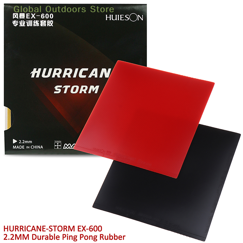 1Pcs Table Tennis Rubber HURRICANE-STORM EX-600 2.2MM Durable Ping Pong Rubber Loop & Control for 40+
