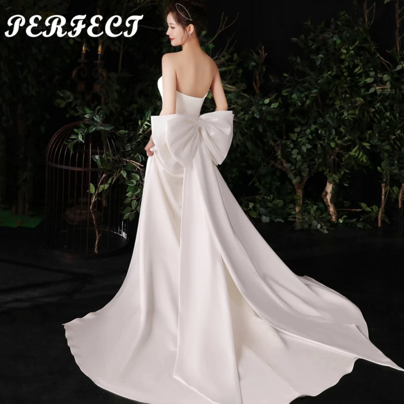PERFECT Seperate Ivory Big Satin Bow Detachable Knots Removeable Bride Dresses Wedding Accessories