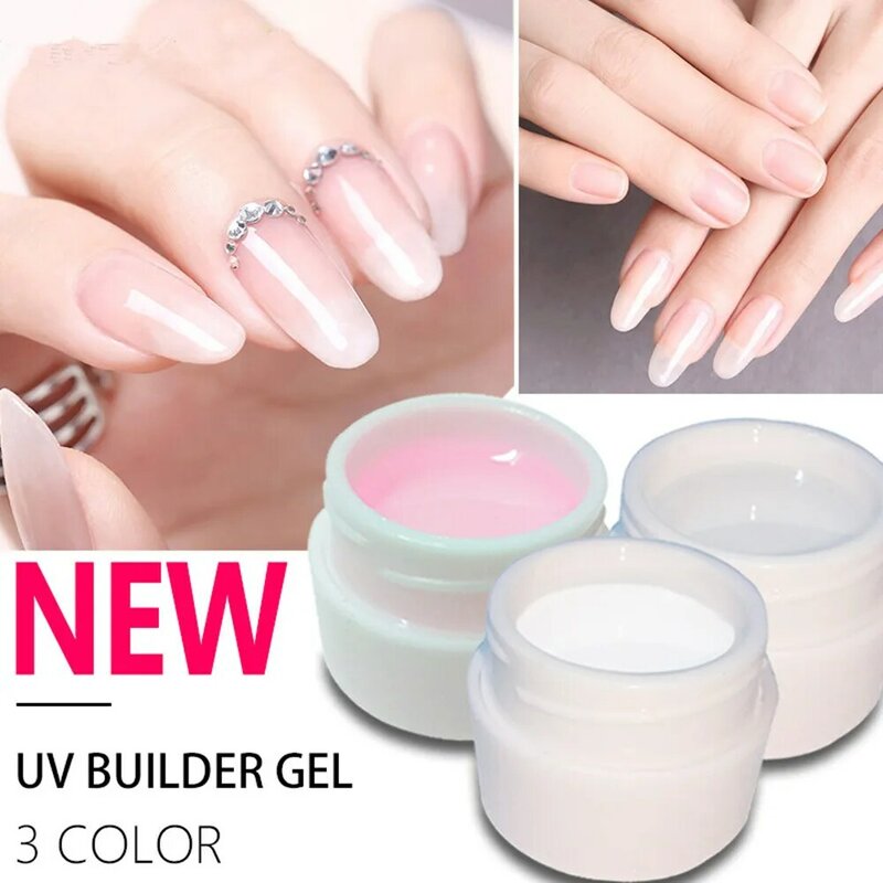 Manicure Special Three-Color French Gel Manicure Base Extension Glue Led Transparent Uv Phototherapy Glue 8ml For Nail Shop