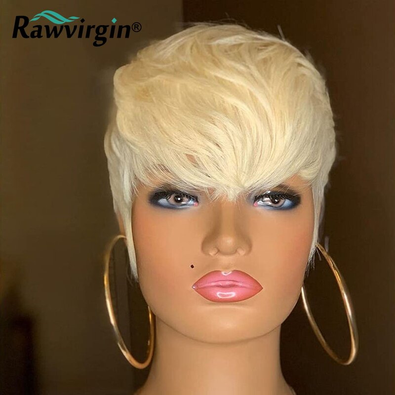 Rawvingir 613 Blonde Wig Straight Full Machine Made Wigs 100% Brazilian Virgin Human Hair Wigs for Black Women
