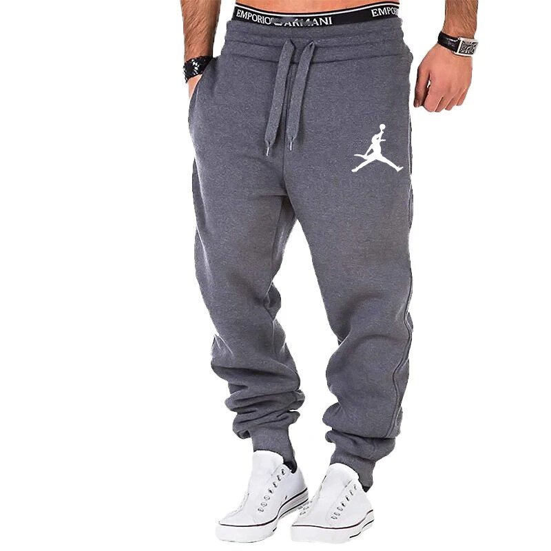 Pantalones de correr informales para hombre, chándal con estampado, a la moda, para gimnasio y actividades al aire libre, S-4XL
