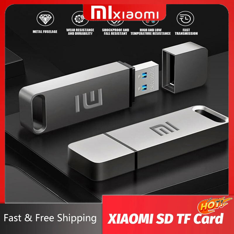 Xiaomi-SuperMiniメタルUSBフラッシュドライブ,双方向伝送,USB 3.0,高速,テラバイト,1024GB, 512GB