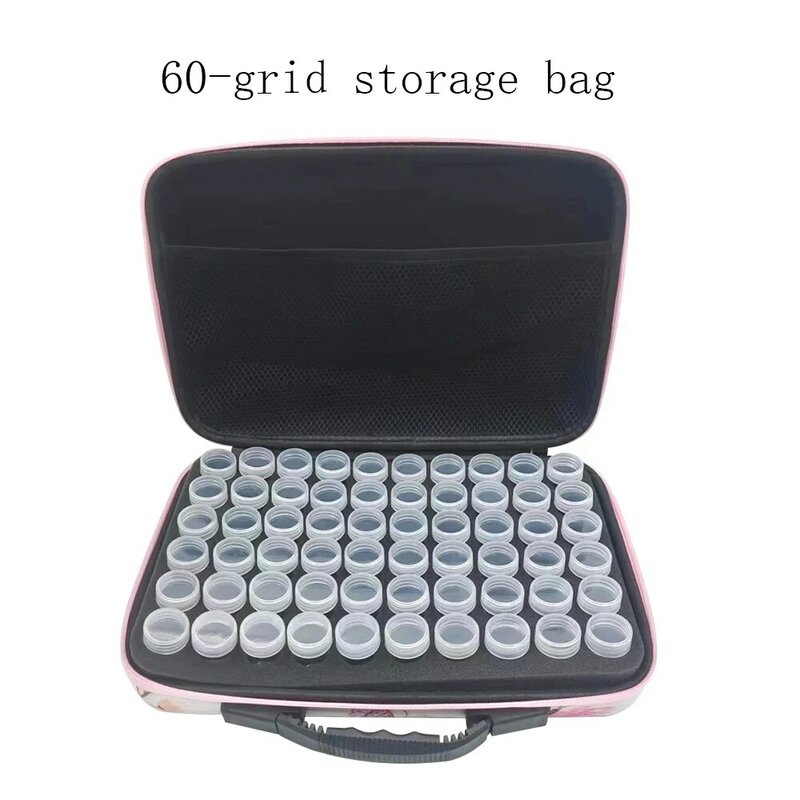 Caja de almacenamiento portátil multifuncional, contenedor de cuentas de maleta, accesorios de herramientas de pintura de diamantes, mariposa de Color 5d