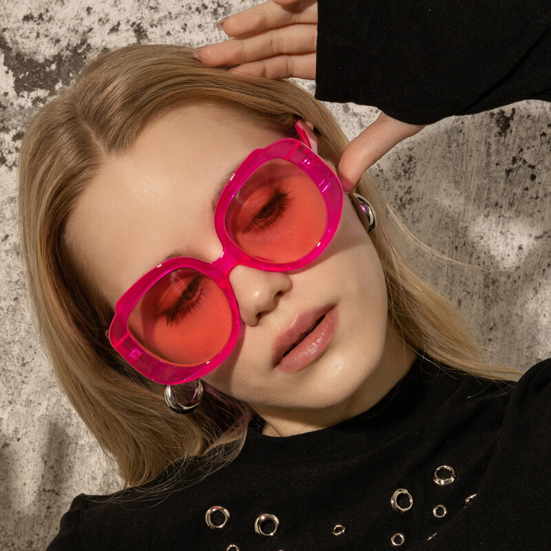 Солнечные очки LONSY женские в круглой оправе, винтажные солнцезащитные аксессуары в стиле ретро, роскошные брендовые, большие размеры