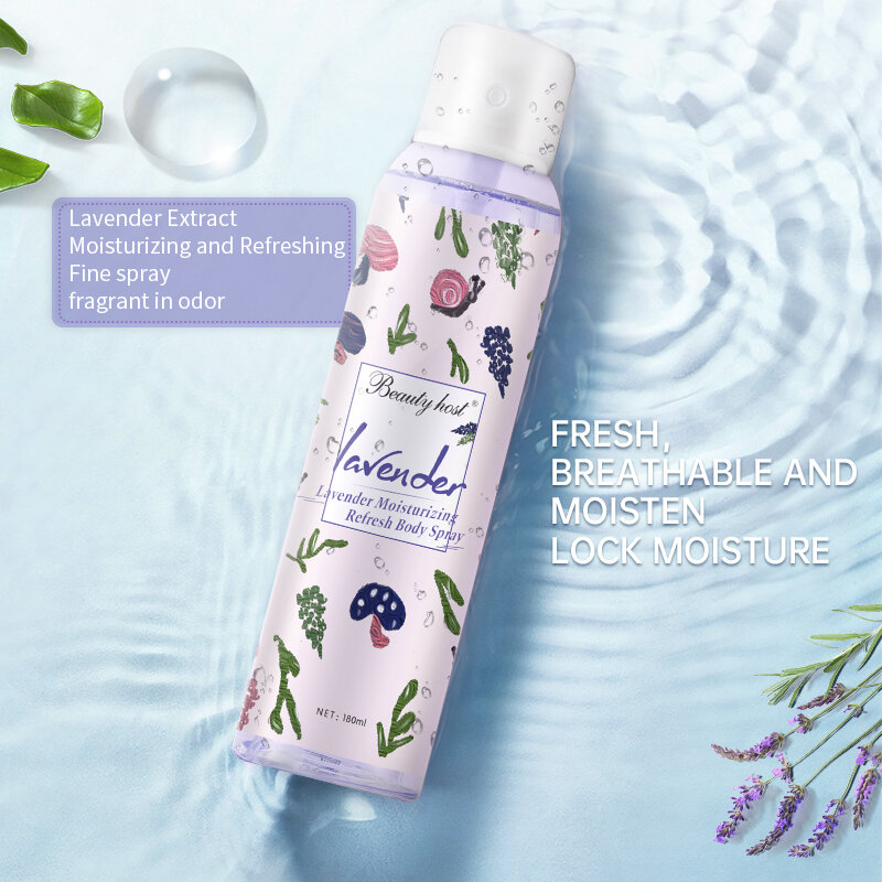 Beauty Host 1 Fles Natuurlijke Verse Rose Lavendel Camellia Hydraterende Voedende Kalmerende Facial Body Spray Huidverzorging 180Ml