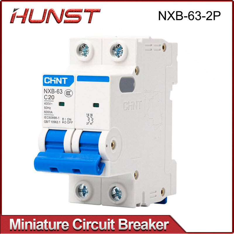 Protetor diminuto do vazamento de HUNST CHNT, interruptor do disjuntor do ar, interruptor industrial do agregado familiar, 2P, 3A-63A