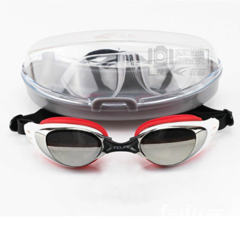Women Men Swimming Goggles Myopia Extra Nose Diopter Eyewear Anti-fog HD Silicone Water Diving Glasses With Plastic Box