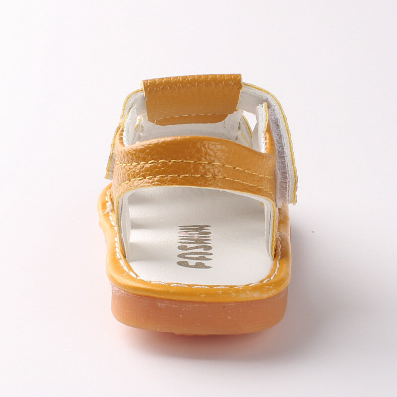 Verão sapatos recém-nascidos não-deslizamento primeiro walker sapatos da criança do bebê menino crianças sandálias de fundo macio do bebê menina sandália squeaky sapatos