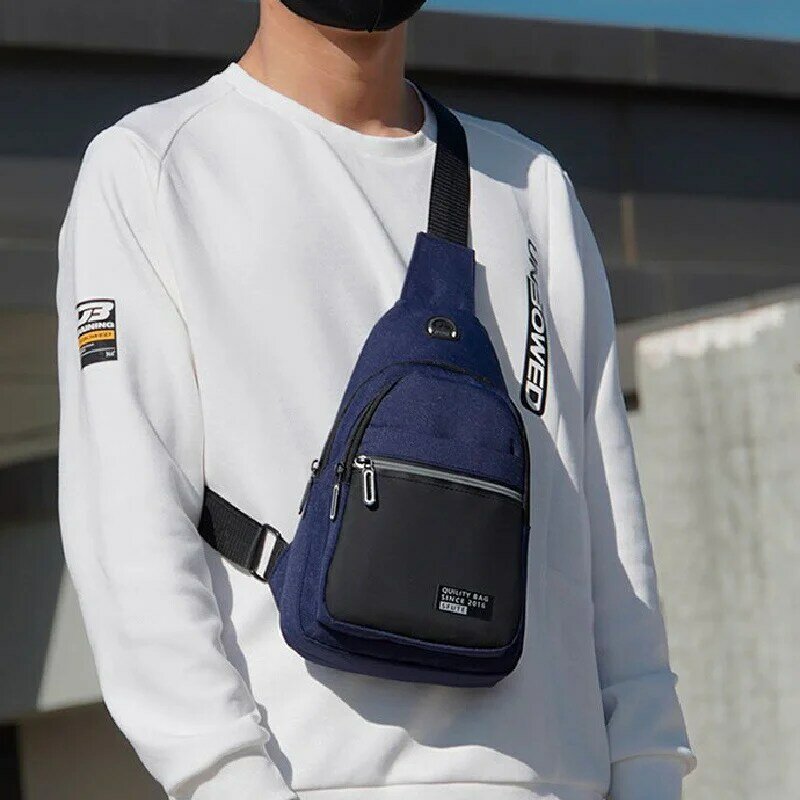 Fashion Unisex Nylon Chest Packs High Quality Oxford Men's Small Bags Casual Shopping Storage Crossbody Bag Dropshipping