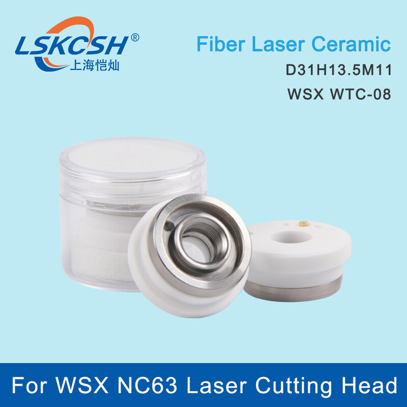 LSKCSH-Support de buse de tête laser en céramique, pièce de capteur pour WSX, NC63, tête de coupe de fibre, WSX, WTC-08, D31, H13.5, M11