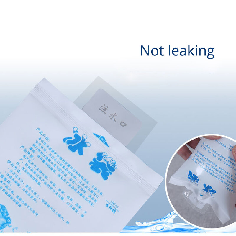 Reusable Ice Bag Water Injection Icing Cooler Bag Pain Cold Compress Drinks Refrigerate Food Keep Fresh Gel Dry Ice Pack