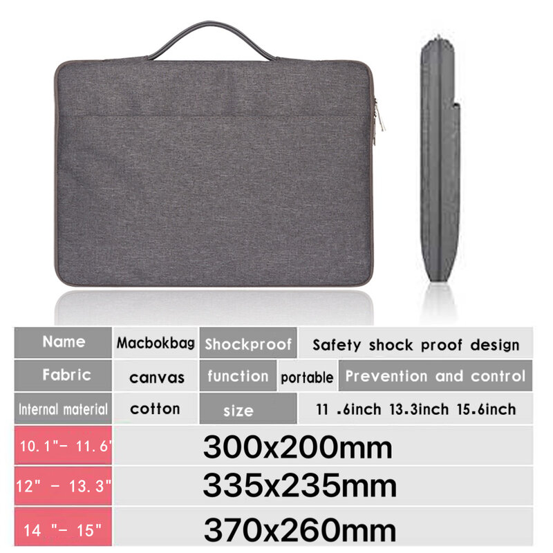 New Laptop Bag for 14 Inch/15.6 Inch/11.6 Inch/12 Inch/13.3 Inch Waterproof Universal Computer Sleeve Portable Style Case
