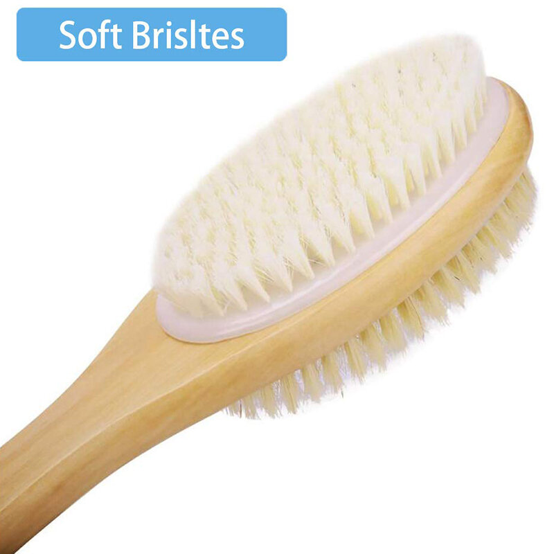 2 PCS Removable Shower Brush Exfoliating Brush, Suitable For Whole Body Skin Exfoliation, Unisex Double Brush Head