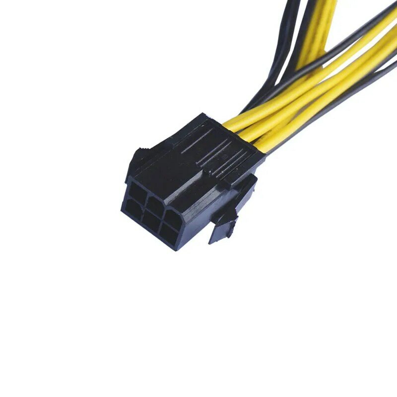 Kabel zasilający profesjonalny 6Pin na podwójny 8Pin 20cm karta graficzna rozdzielacz danych do komputera PC