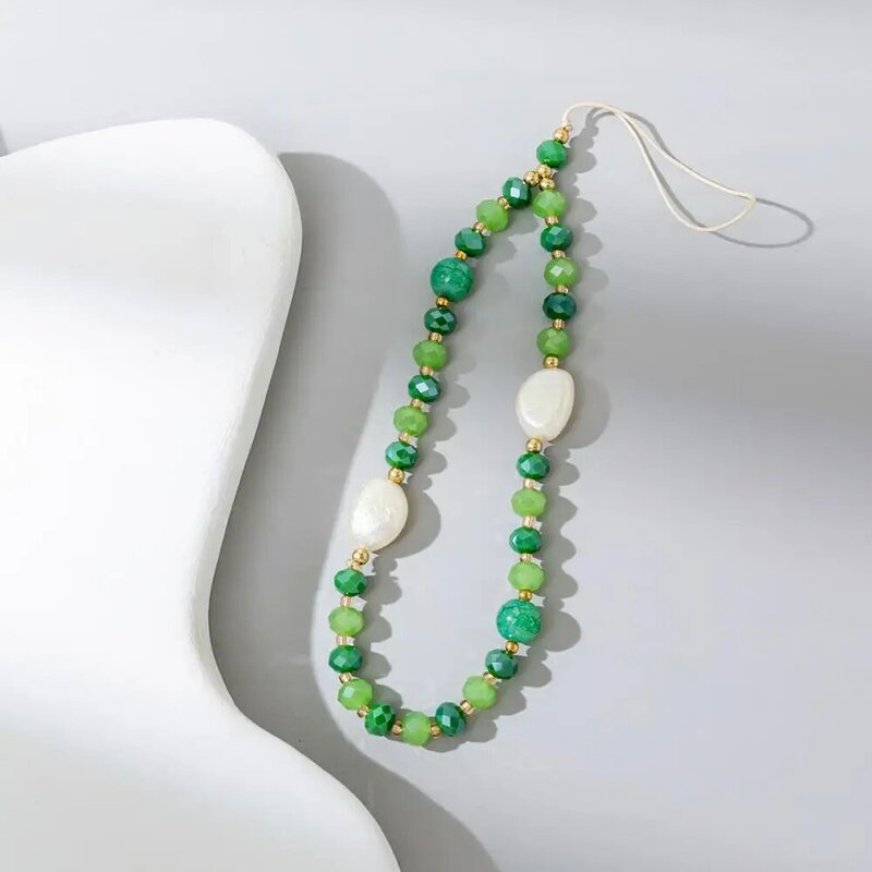 Bijoux de téléphone portable en perles de cristal colorées pour femmes et filles, porte-clés créatif, lanière anti-perte, vente en gros