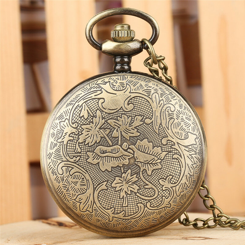 Винтажные карманные часы с гравировкой Макао, дизайн в виде таблички с арабскими цифрами, кварцевый механизм со шкалой