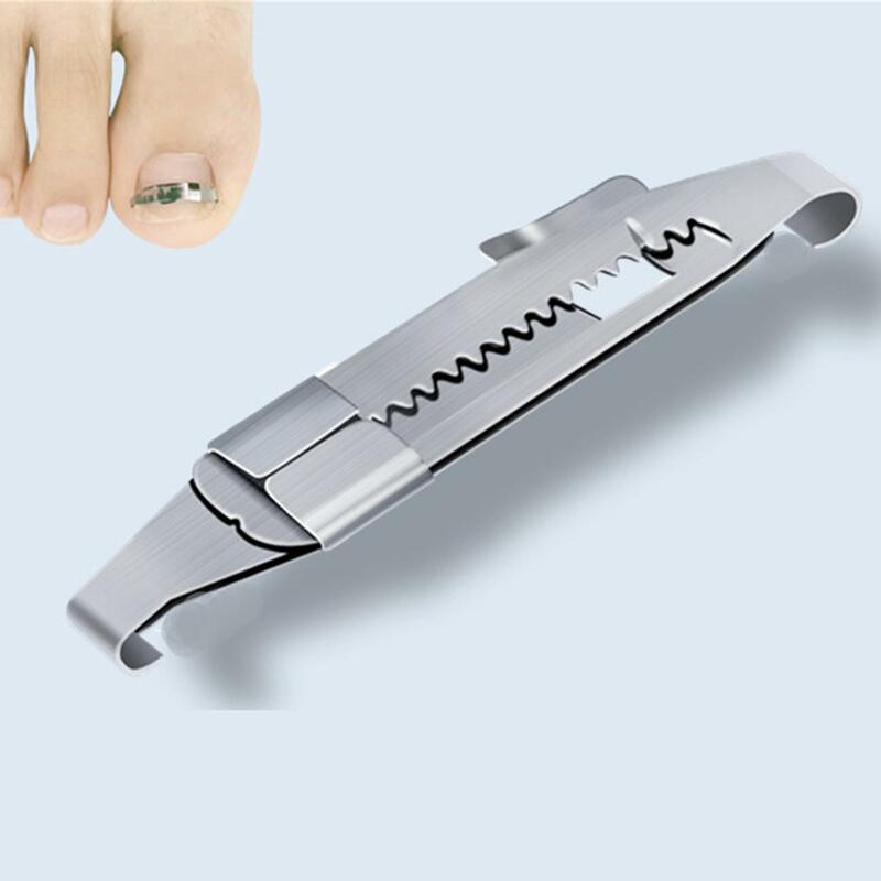 Corrector de uñas encarnadas, práctico, curvado, compacto, acero al carbono, 2 unidades