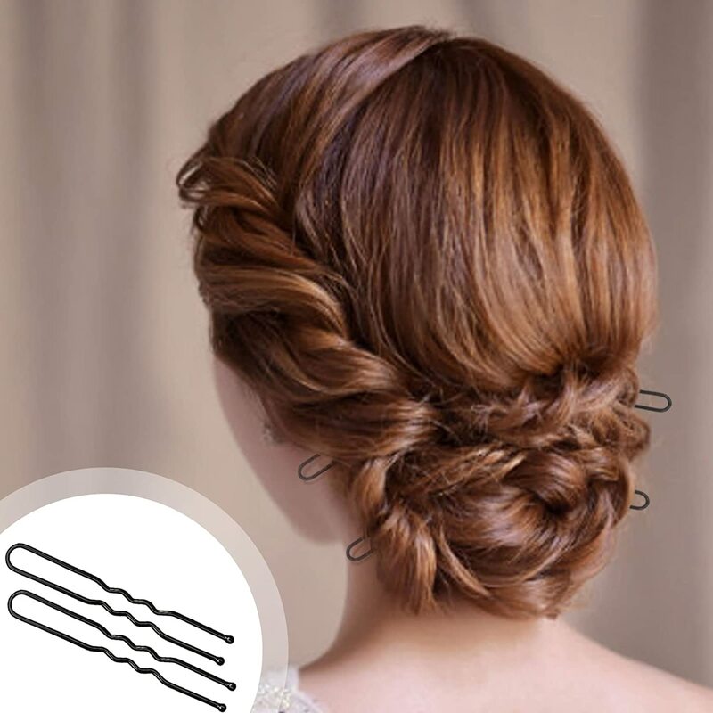 Basic U Shaped Gold Brown Plated Metal Hairpin Invisible Hair Styling Bobby Pin Salon Hair Accessories Safe Hair Grip for Bun