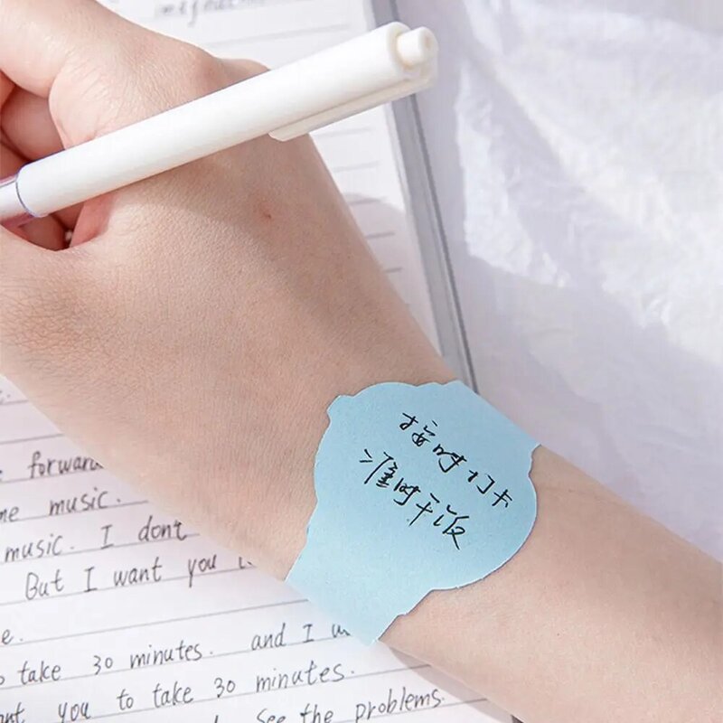 Almohadillas de notas adhesivas en forma de reloj de pulsera, reloj despertador, pulsera, etiquetas adhesivas, lista de tareas adhesivas, recordatorio de papel