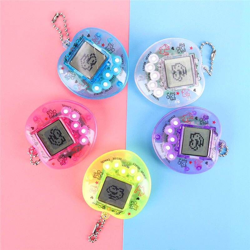 Tamagotchi-juguetes electrónicos transparentes para mascotas, 1 unidad/5 piezas, nostálgicos, 168 mascotas en uno, ciber Digital Virtual, juguetes para mascotas