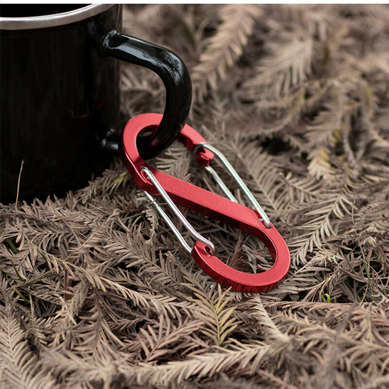 Big Stainless Steel S Type Carabiner with Lock Large Size Keychain Hook Anti-Theft Outdoor Camping Backpack Buckle Key-Lock Tool
